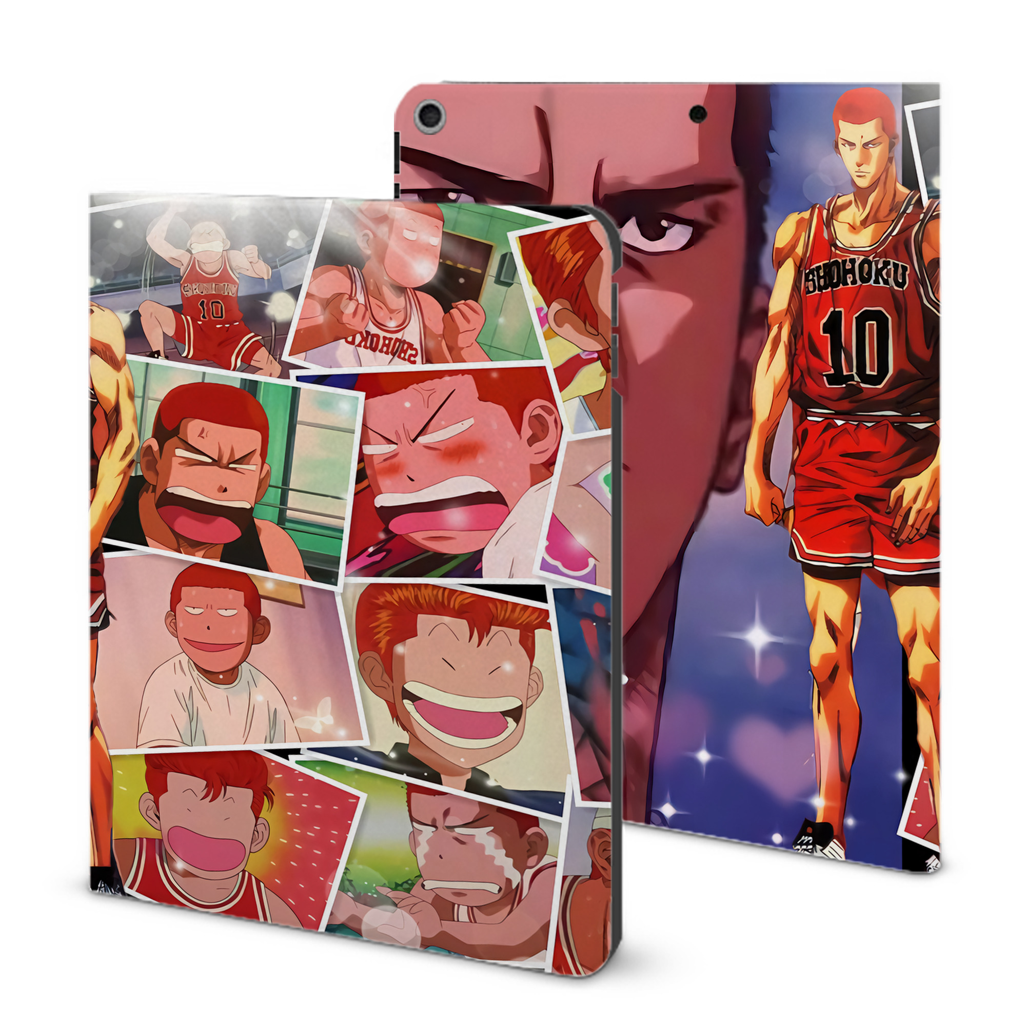 （画像用） SLAM DUNK／スラムダンク IPad ケース ブック型 PUレザー TPU 耐衝撃 軽量 薄型 ペン収納なし 全面保護 IPad 各モデル対応